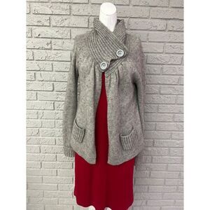 Springfield Women Gray Alpaca / Wool Blend Long Sleeve Sweater Size L